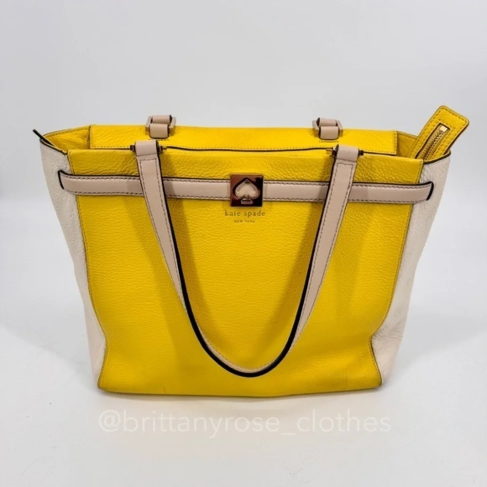 KATE SPADE Demarco Houston Street Tote in Limoncello 🍋